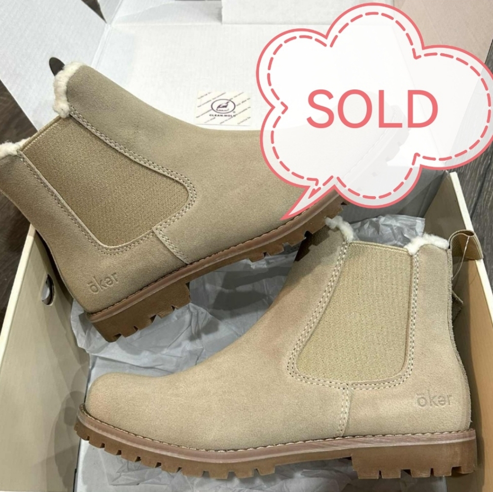 Oker women's microsuede chelsea boot size 10